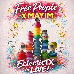 Free People X MAYIM COLLAPSIBLE CARABINER BOTTLE LIVE SHOW LISTING NWT